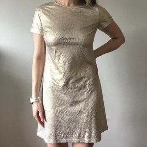 Metallic Gold Mini Dress